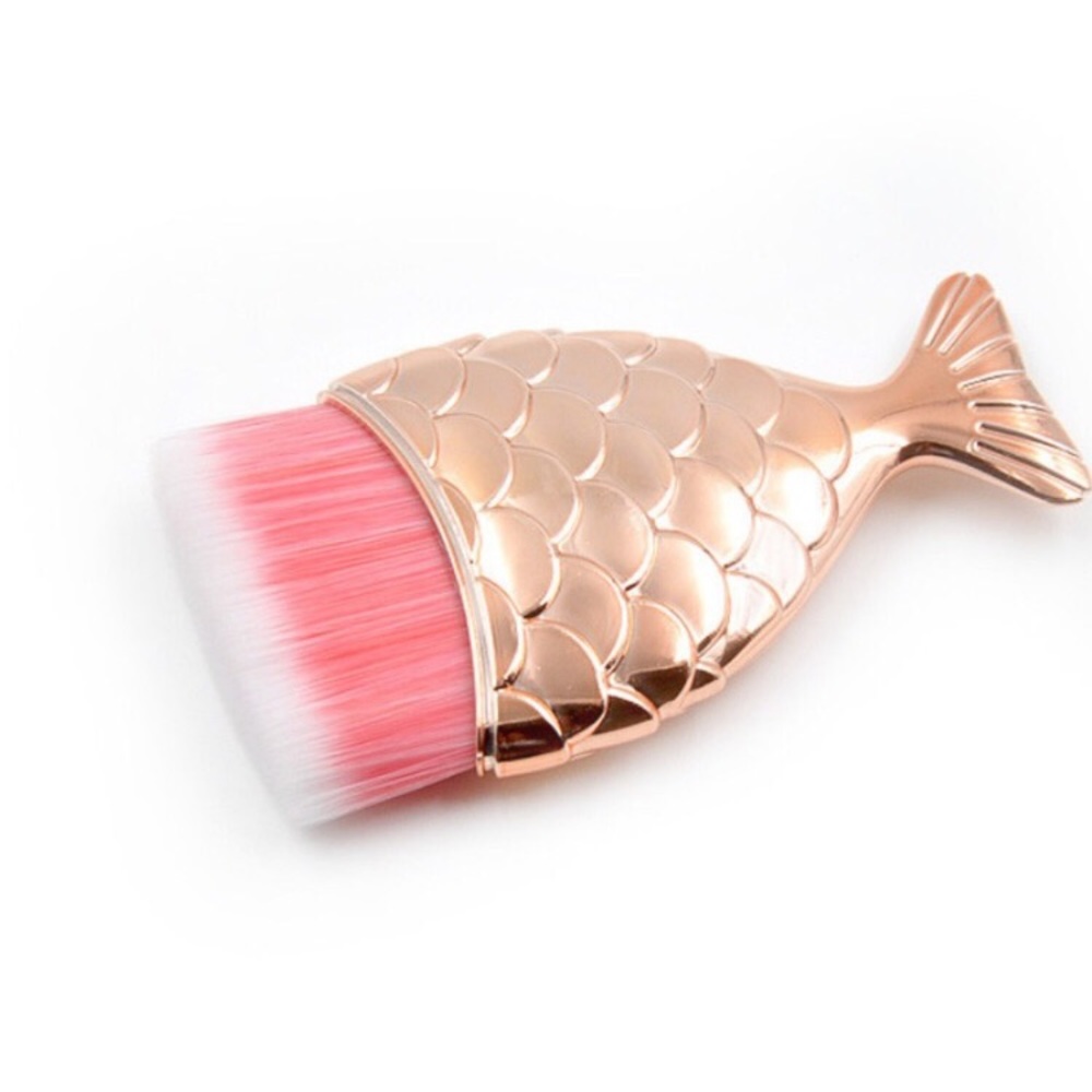 🧜‍♀️ Mermaid Tail Makeup Blush Brush Gold & Pink